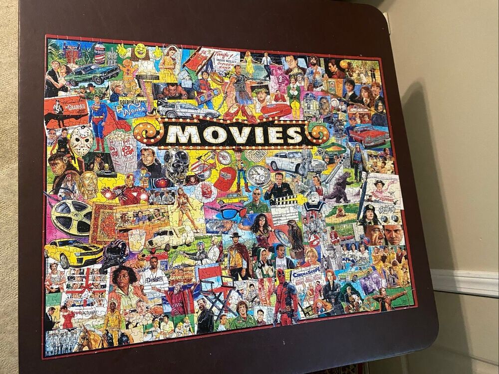 White Mountain Jigsaw Puzzle "Movies" 1000 pieces COMPLETE 100%